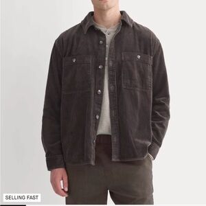 Everlane Men's Dark Brown Corduroy Shirt